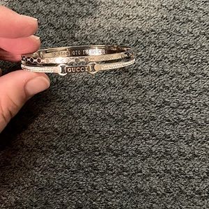 Gucci stainless steel women’s clasp cuff bracelet